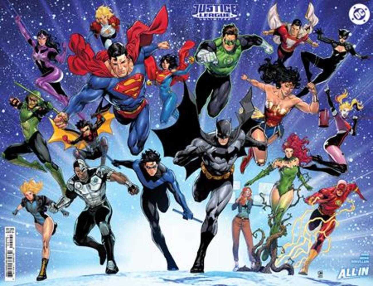 Justice League Unlimited #1 Cover H Daniel Sampere Wraparound Raised Uv Foil Variant Replacement