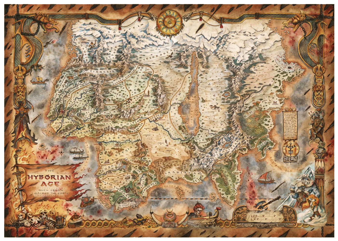 Conan Hyborian Age Map Poster