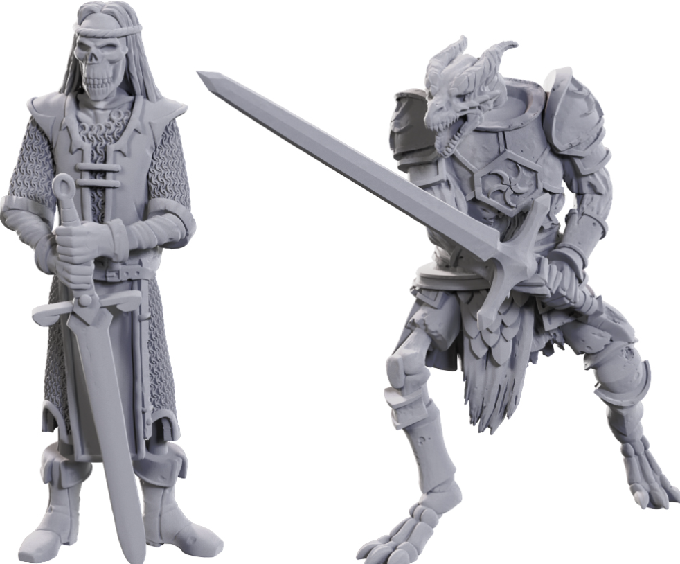 Dungeons & Dragons Nolzur's Marvelous Unpainted Miniatures: Limited Edition 50th Anniversary Skeleton Knights