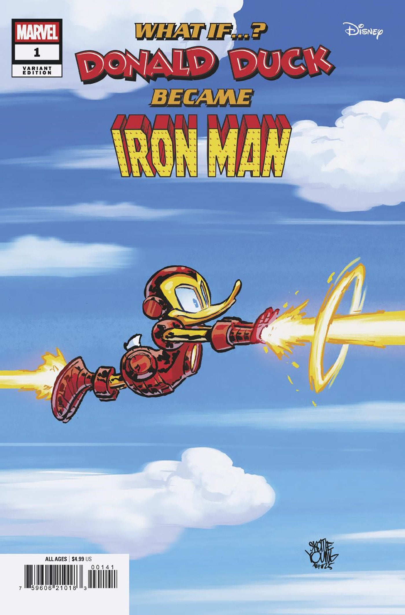 Marvel & Disney: What If...? Donald Duck Became Iron Man #1 Skottie Young Variant