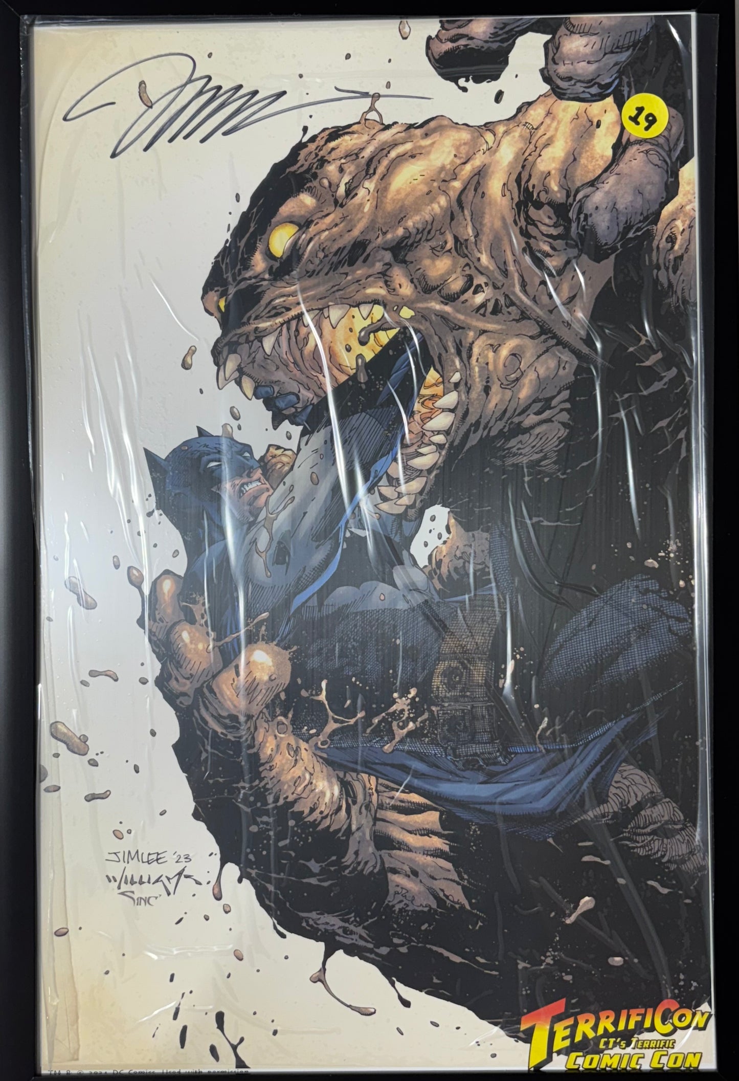 Art Print: Batman and Clayface (Jim Lee)