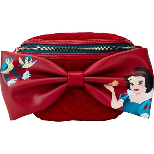 Snow White Classic Bow Velvet Belt Bag