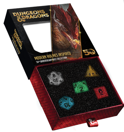 Dungeons & Dragons 50th Anniversary Dice: Modern Holmes Inspired