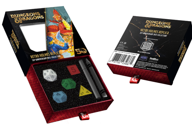 Dungeons & Dragons 50th Anniversary Dice: Retro Holmes Replica Set