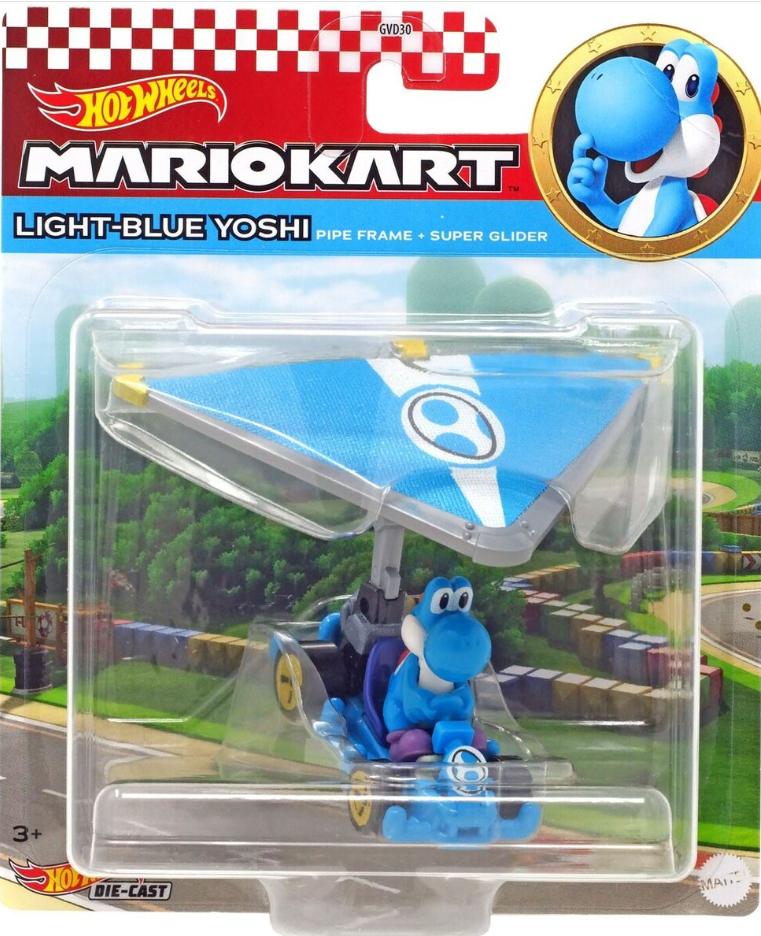 Hot Wheels - Mario Kart Glider - Light Blue Yoshi