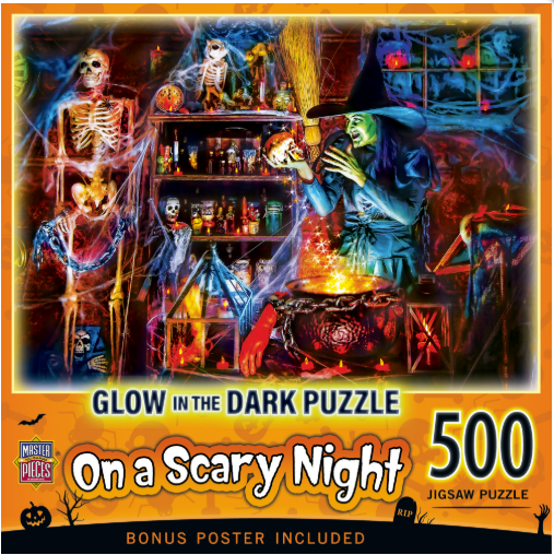 On a Scary Night in October Glow in the Dark Puzzle 500pc