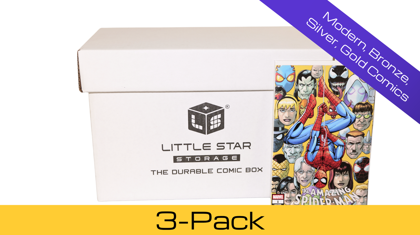 Little Star Storage Comic Boxes - White/Short