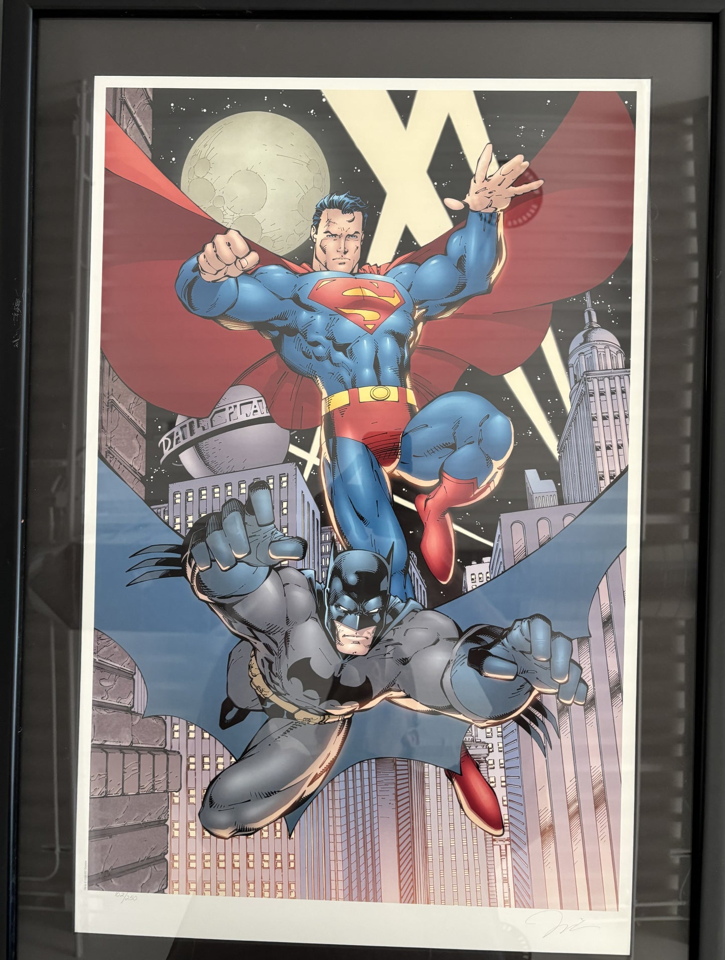 Art: Superman and Batman The World's Finest Heroes Signed Limited Edition Lithograph Print #102/250