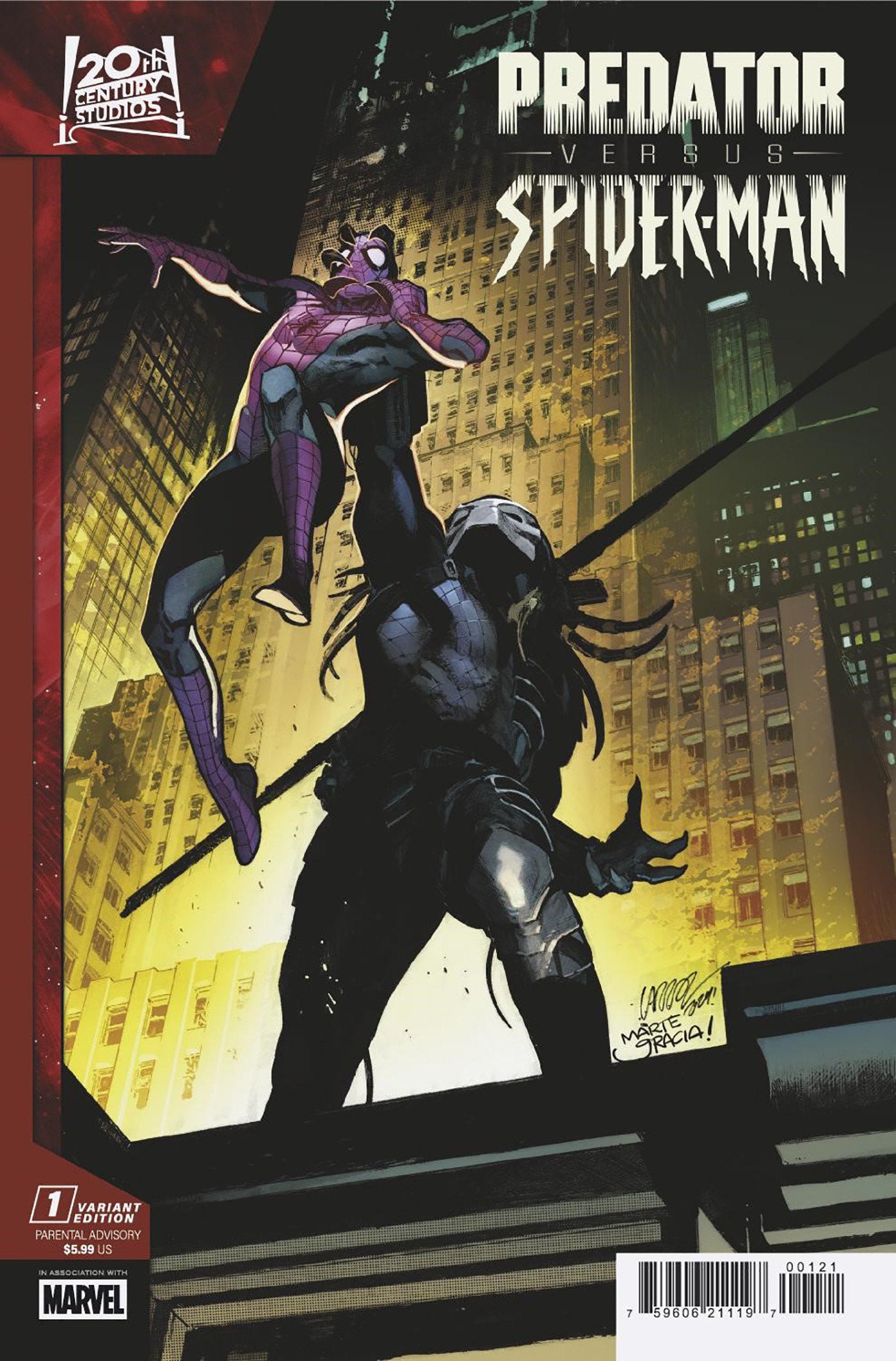 Predator vs Spider-Man #1 (Of 4) Pepe Larraz Promo Art Variant