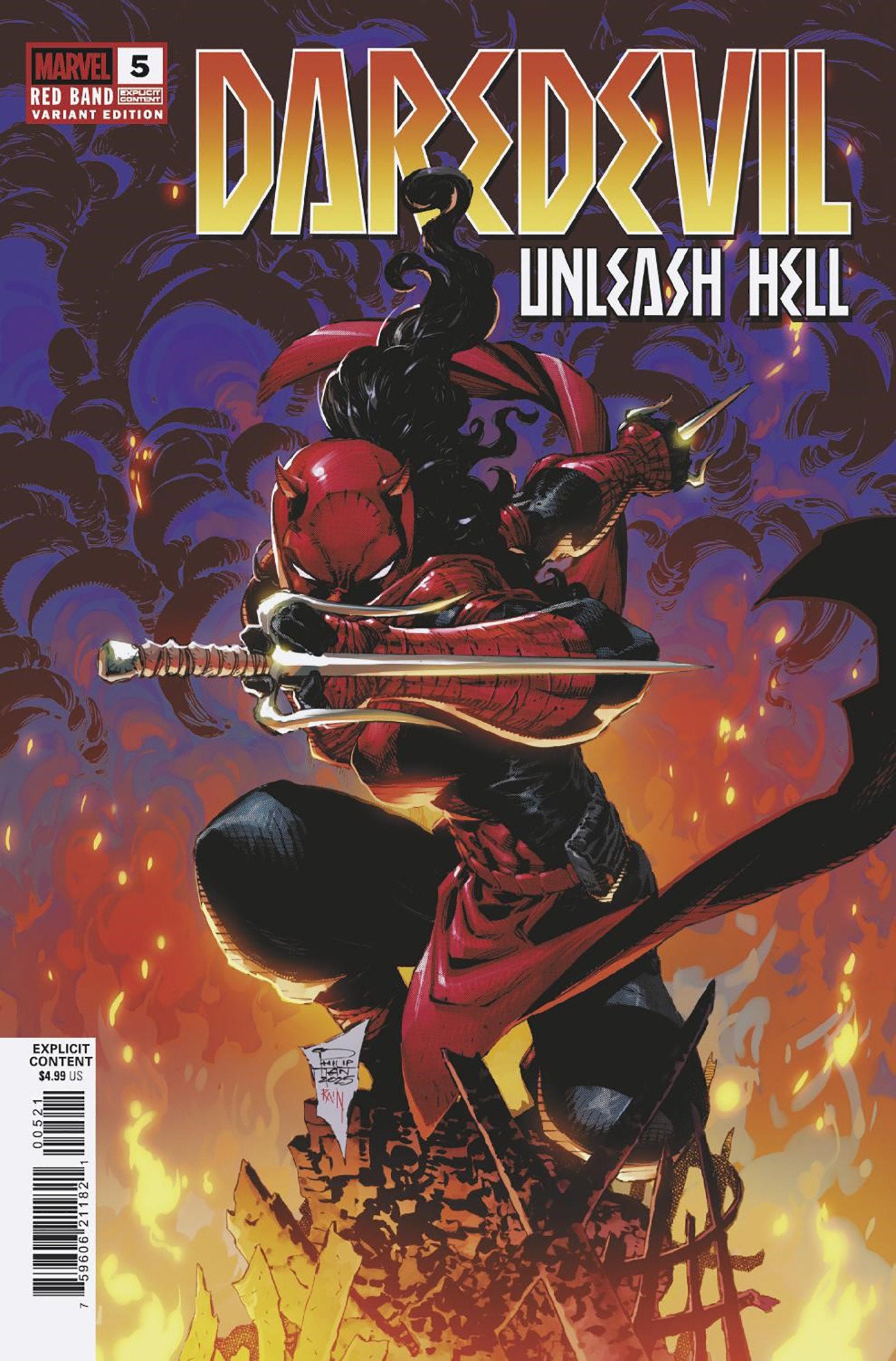 Daredevil: Unleash Hell - Red Band #5 Philip Tan Variant [Polybagged]