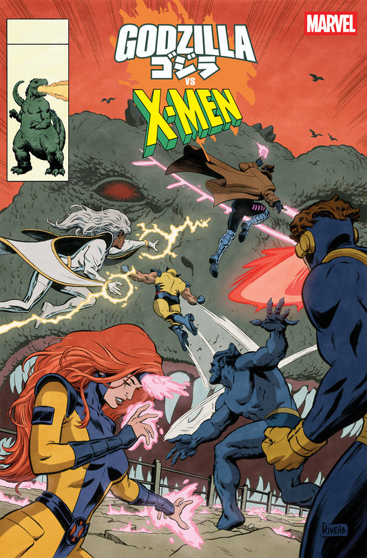 Godzilla vs. X-Men #1 Paolo Rivera Godzilla King Of The Monsters Homage Variant