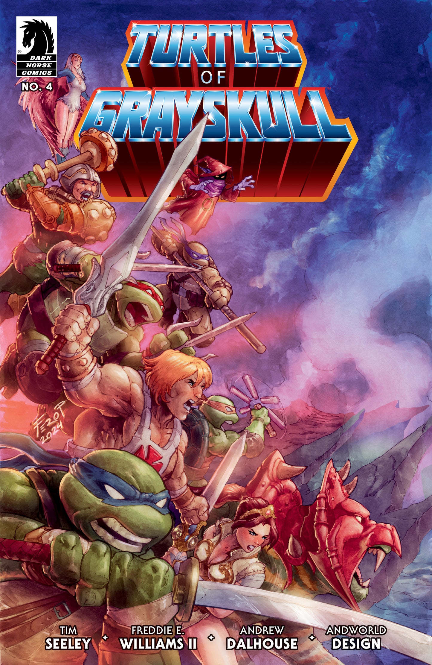 Masters Of Universe Teenage Mutant Ninja Turtles Turtles Of Grayskull #4 Cover C Penic