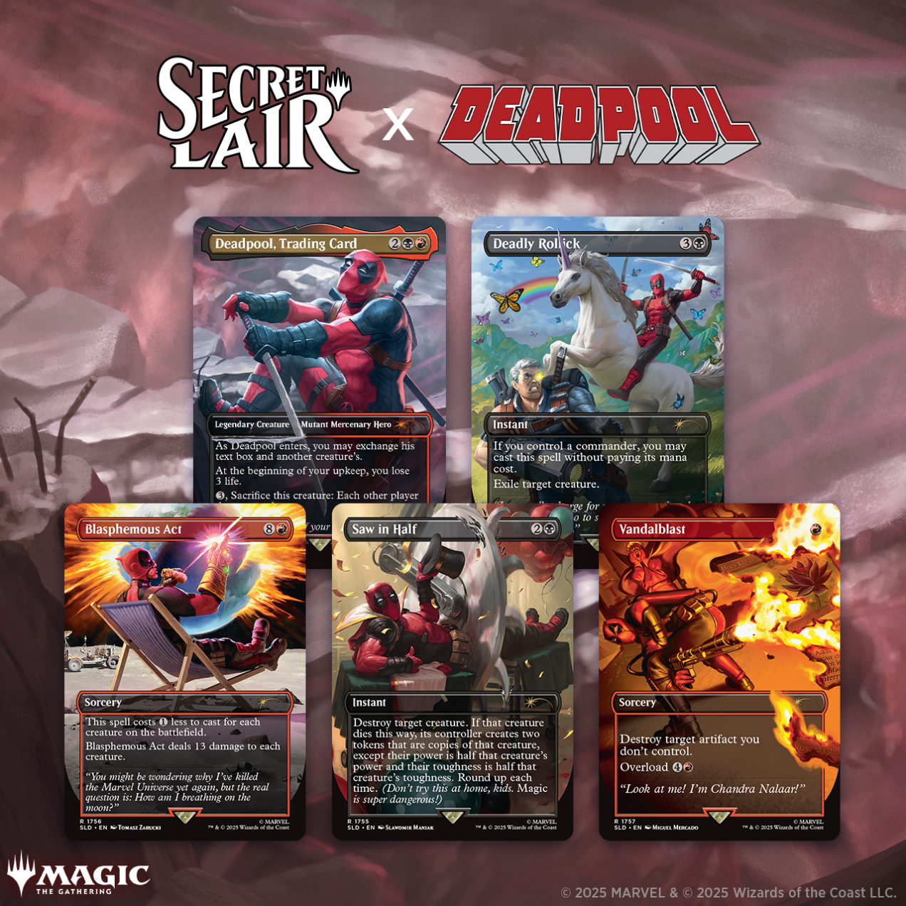 Magic: The Gathering - Secret Lair - Deadpool Single Card (Foil) - Saw in Half