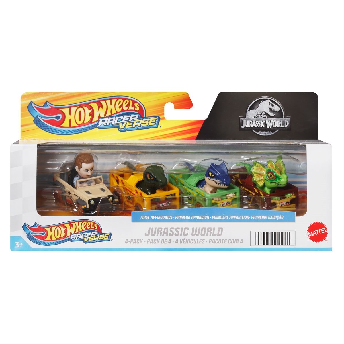 Hot Wheels RacerVerse: Jurassic World 4-Pack