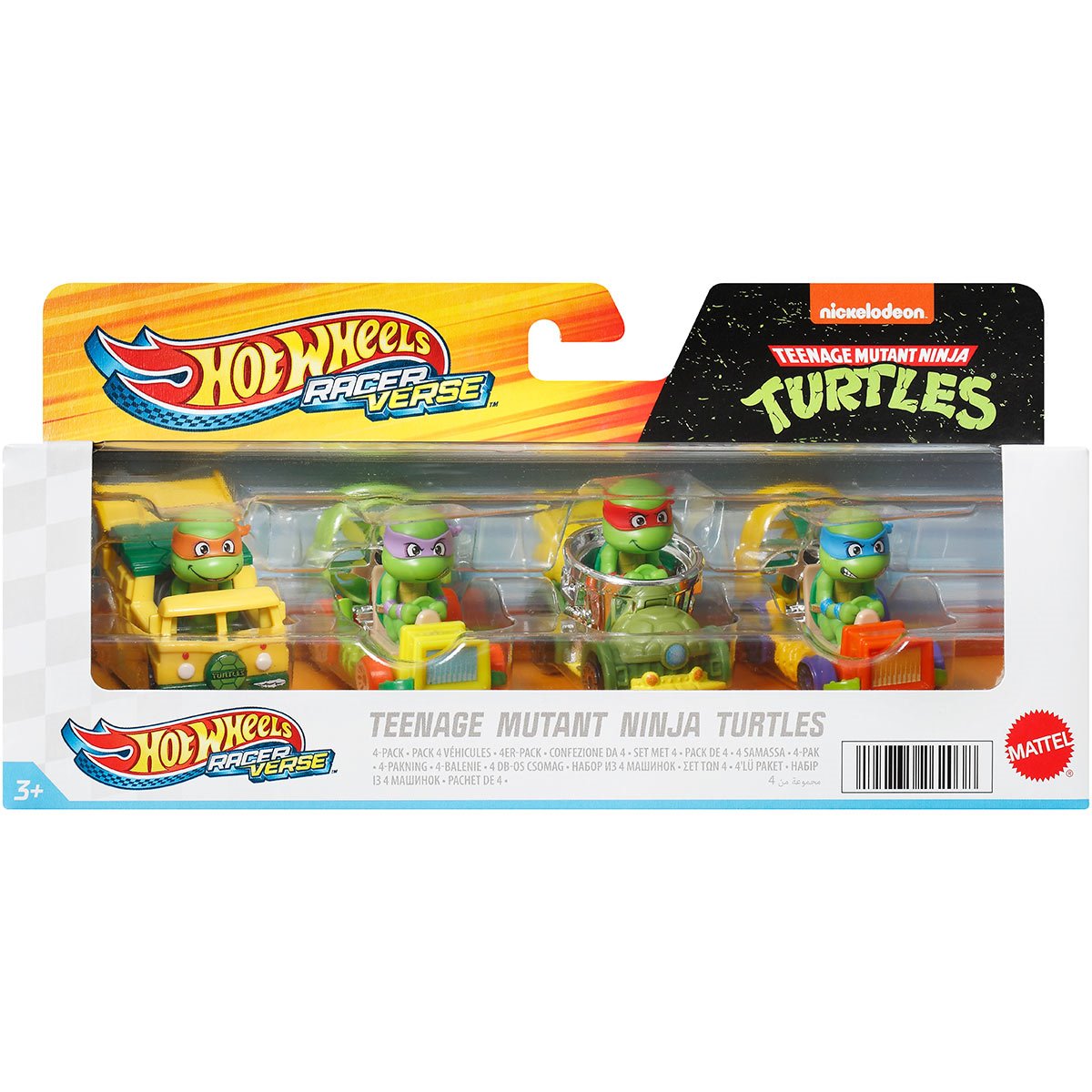 Hot Wheels RacerVerse 2025: 4 Pack - Teenage Mutant Ninja Turtles