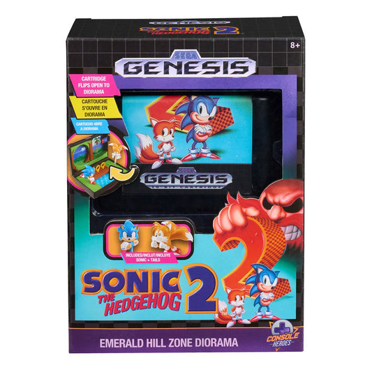 Console Heroes: Sega Genesis - Sonic the Hedgehog 2 Cartridge Diorama Playset