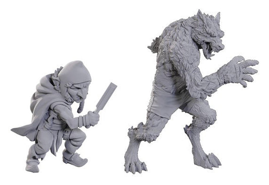 Critical Role Unpainted Miniatures: W23 Chetney Pock O'Pea & Werewolf